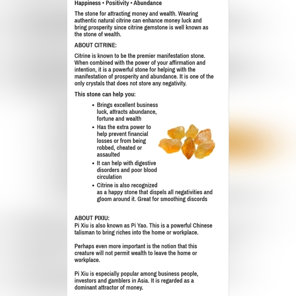 Citrine piyao bracelet - Picture 6 of 6